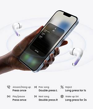 USAMS earphones με θήκη φόρτισης US-XD19, TWS, ENC, Φ13mm, μαύρα BHUENCXD01