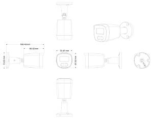 LONGSE IP κάμερα BMSC-2FCV2RC-28PMTF με μικρόφωνο, 2MP, 2.8mm, αδιάβροχη IP67, PoE BMSC-2FCV2RC-28PMTF