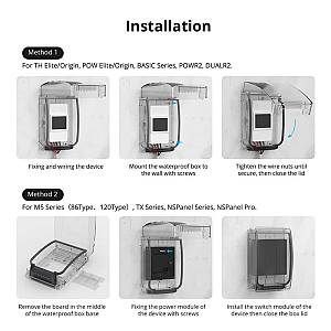 SONOFF θήκη για smart διακόπτες BOX-R2, αδιάβροχη, διάφανη BOX-R2