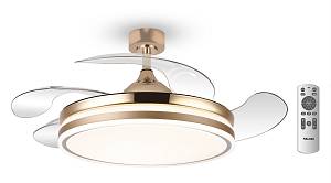 BRUNO ανεμιστήρας οροφής με LED φως BRN-0226, AC 82W, 42, Φ107x47εκ, χρυσός BRN-0226