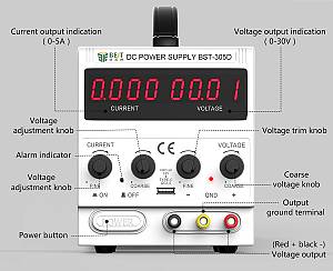 BEST Power supply BST-305D, 30V/5A, AC/DC, 8x USB BST-305D