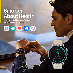 ZEBLAZE smartwatch Btalk 3 GPS, heart rate, 1.43 AMOLED, GPS, 3 ATM, γκρι BTALK3GPS-BK