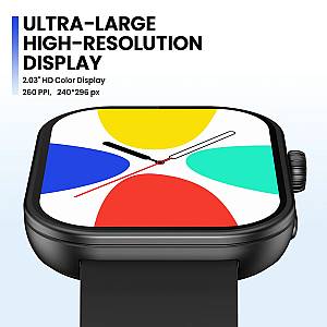 ZEBLAZE smartwatch Btalk Plus, heart rate, 2.03 IPS, IP68, μαύρο BTALKPLUS-BK