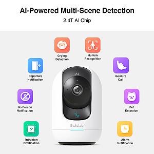 BOTSLAB smart κάμερα C221, 5MP/3K, WiFi, 360° PTZ, SD C221