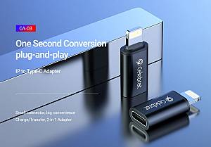 CELEBRAT αντάπτορας Lightning σε USB-C CA-03, 2A, 480Mbps, μαύρος CA-03