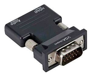 POWERTECH αντάπτορας HDMI σε VGA CAB-H120 με 3.5mm, μαύρος CAB-H120