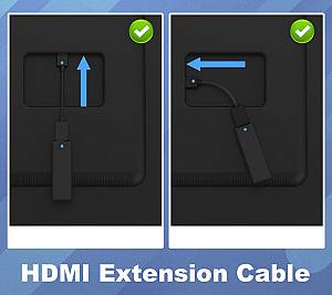 POWERTECH αντάπτορας HDMI CAB-H167, 4K/60Hz, 0.10m, μαύρος CAB-H167