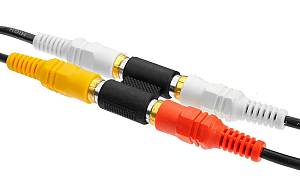 POWERTECH αντάπτορας 2x RCA θηλυκό σε θηλυκό CAB-R022, μαύρος CAB-R022