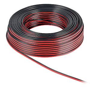 POWERTECH καλώδιο ήχου 2x 2.50mm² CAB-SP006, CCA, 10m, μαύρο & κόκκινο CAB-SP006