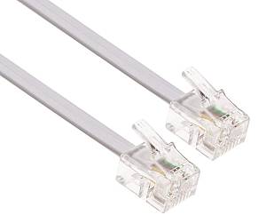 POWERTECH καλώδιο τηλεφώνου RJ11 6P4C CAB-T003, 3m, λευκό CAB-T003