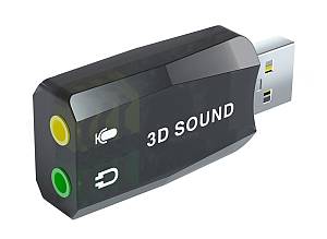 POWERTECH κάρτα ήχου USB CAB-U036, 5.1CH, έξοδος μικροφώνου & ακουστικού CAB-U036