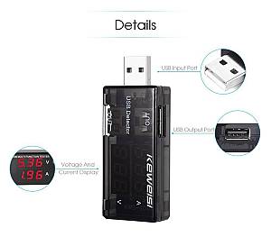 KEWEISI Συσκευή ελέγχου θύρας USB KWS-10VA, 2x USB Output, 3-9V CAB-U096