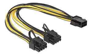 POWERTECH καλώδιο PCIe 6pin σε 2x 8pin CAB-W044, 30cm CAB-W044