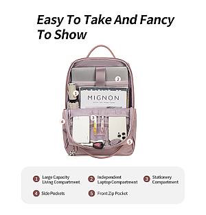 CHANTRIA γυναικεία τσάντα πλάτης CB00639 με θήκη laptop 14, 12.5L, κόκκινη CB00639-WR