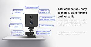 VSTARCAM smart κάμερα CB75, 3MP, 4G, 3000mAh, SD CB75