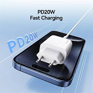 USAMS φορτιστής τοίχου CC226, USB-C, 20W, λευκός CC226TC01