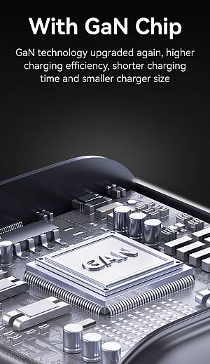 USAMS φορτιστής τοίχου CC265, USB & 2x USB-C, 67W, GaN, λευκός CC265TC02