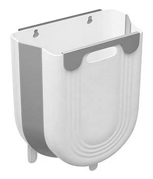 Πτυσσόμενος κάδος απορριμμάτων CLN-0052, 10L, 22.5x16.5x28.5cm, γκρι CLN-0052