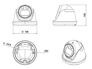 LONGSE IP κάμερα CMLBFG400WH, 2.8mm, 4MP, αδιάβροχη IP67, PoE CMLBFG400WH