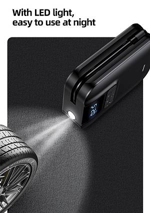 USAMS mini συμπιεστής αέρος αυτοκινήτου US-ZB215, μαύρος CQBZB21501