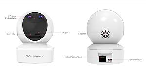 VSTARCAM smart κάμερα CS49D, 3MP, dual lens, WiFi, PTZ, SD CS49D