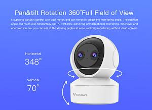 VSTARCAM smart κάμερα CS49D, 3MP, dual lens, WiFi, PTZ, SD CS49D
