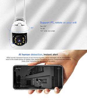 VSTARCAM smart IP κάμερα CS64, αδιάβροχη IP66, 3MP, WiFi, cloud/micro SD CS64