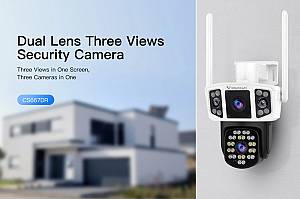 VSTARCAM smart κάμερα CS667DR, dual lens, 3MP, WiFi, SD, PTZ, IP66 CS667DR