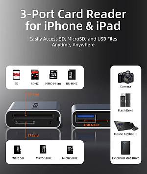 CABLETIME card reader CT-ACCD3-AG για SD & micro SD, USB 3.0, 5Gbps, γκρι CT-ACCD3-AG