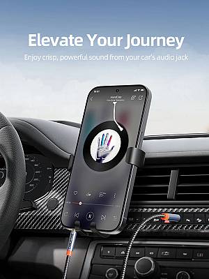 CABLETIME καλώδιο ήχου 3.5mm CT-AM35M, gold plated, 1m, μαύρο CT-AM35M-AG1