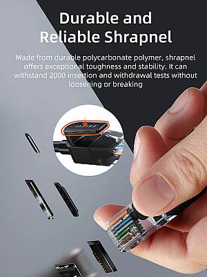 CABLETIME καλώδιο δικτύου CT-CAT6U, CAT 6 UTP, 250 MHz, CCA, 1.5m, μαύρο CT-CAT6U-PB15