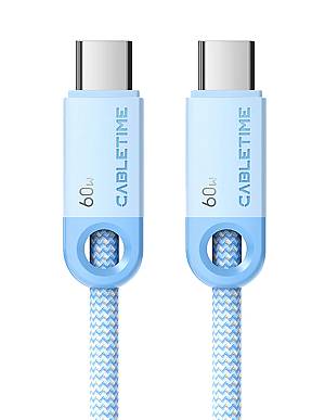 CABLETIME καλώδιο USB-C CT-CM60-PBL, 60W PD, 480Mbps, 1m, μπλε CT-CM60-PBL1