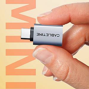 CABLETIME αντάπτορας USB-C σε USB CT-CMAF10-AG, 10Gbps, γκρι CT-CMAF10-AG