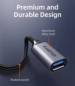 CABLETIME αντάπτορας USB-C σε USB CT-CMAF10-AGL, 10Gbps, γκρι CT-CMAF10-AGL