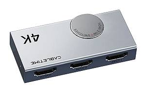 CABLETIME HDMI switch CT-HS4K2-AG, 2 σε 1, 4K/60Hz, bi-directional, γκρι CT-HS4K2-AG