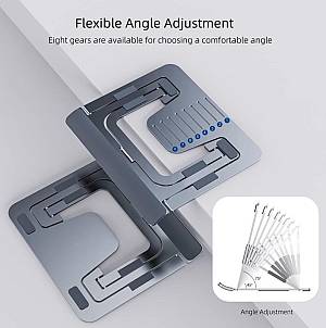 CABLETIME μεταλλική βάση tablet CT-PS02-AG, 7-12.9, ρυθμιζόμενη, γκρι CT-PS02-AG