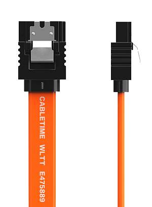CABLETIME καλώδιο SATA III CT-SATA3, 6Gbps, 0.50m, πορτοκαλί CT-SATA3-B0.5