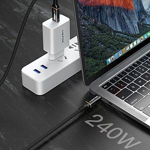 CABLETIME καλώδιο USB-C σε USB-C CT-USB4, 240W, 40Gbps, 8K/60Hz, USB4, 1m, μαύρο CT-USB4-AB1