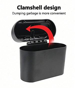 Κάδος απορριμάτων αυτοκινήτου DA211, 13.5x15.5x8cm, μαύρος DA211