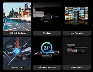 DDPAI smart κάμερα αυτοκινήτου MINI Pro, 1296p, WiFi DDP-MINIPRO