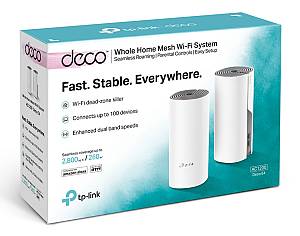 TP-LINK Home Mesh Wi-Fi System DECO E4, AC1200, 2τμχ, Ver. 2.0 DECO-E4-2PACK