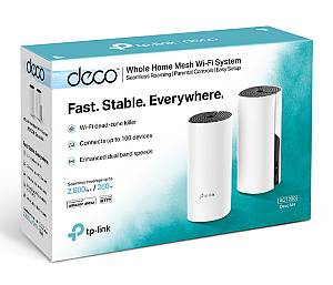 TP-LINK Home Mesh Wi-Fi System Deco M4, AC1200, Ver. 2.0, 2τμχ DECO-M4-2PACK