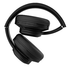 DOQAUS headphones DESIGN 2, ασύρματα & ενσύρματα, Φ40mm, 600mAh, μαύρα DESIGN2-BK