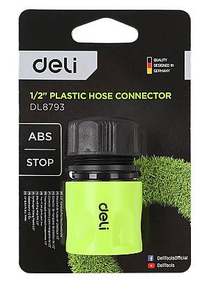 DELI ταχυσύνδεσμος για λάστιχο DL8793 με water stop, 1/2, πράσινος DL8793