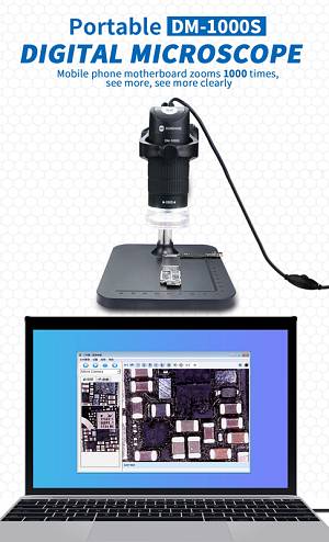 SUNSHINE ψηφιακό μικροσκόπιο DM-1000S, 50x-1000x, USB, LED DM-1000S