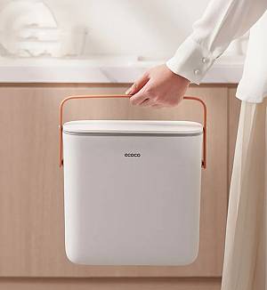 ECOCO κάδος απορριμμάτων E2236, 10lt, λευκός E2236