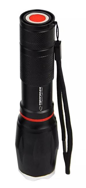 ESPERANZA φορητός φακός LED EOT070, 250lm, IPX3, zoom, με μαγνήτη, μαύρος EOT070