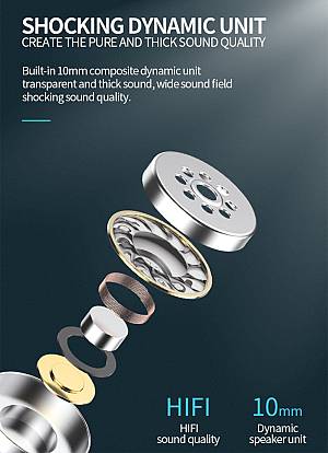 CELEBRAT earphones με μικρόφωνο G13, 3.5mm σύνδεση, Φ10mm, 1.2m, μαύρο G13-BK