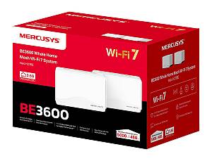 MERCUSYS Whole Home Mesh Wi-Fi 7 System Halo H27BE, 3.6Gbps Dual Band, 2τμχ, V.1.0 HALO-H27BE-2PACK