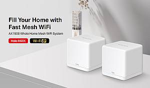 MERCUSYS Mesh WiFi 6 System Halo H60X, 1500Mbps Dual Band, 2τμχ, V.1.0 HALO-H60X-2PACK